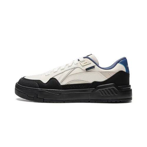 Li Ning Common 80s Non slip Lightweight Low top Skateboard Shoes Men's Beige Black