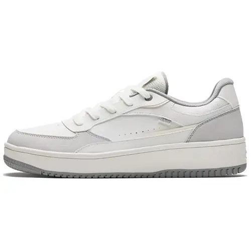 Anta Abrasion Resistant Slip Resistant Abrasion Resistant Slip Resistant Low top Skateboard Shoes Men's White Gray