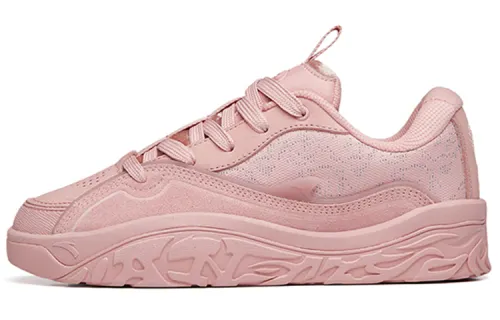 Anta Hot Height Increasing Height Increasing Low top Skateboard Shoes Women's Rubber Pink