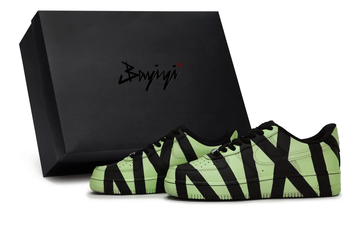 Nike Air Force 1 Low top Skateboard Shoes Unisex Black Green