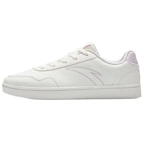 Anta Life Collection Waterproof, Lightweight, And Breathable Low top Skateboard Shoes Women's White Purple