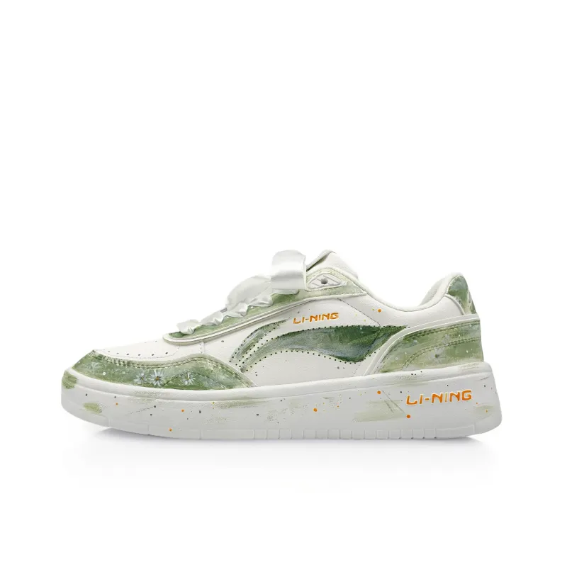 Li Ning Sourdough Slip Resistant, Abrasion Resistant, Height Increasing Low top Skateboard Shoes Women's Green