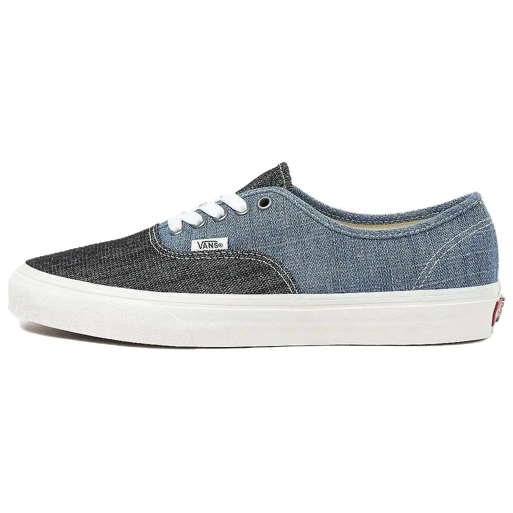 Vans Authentic Threaded Denim Low top Skateboard Shoes Unisex Blue Black