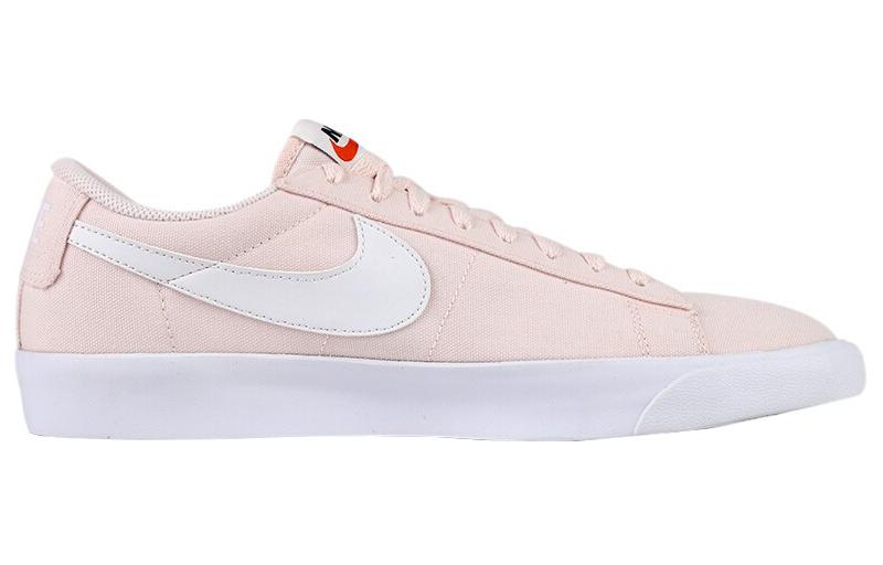 Мужские кеды Nike Blazer Canvas (белый / розовый) — фото 2