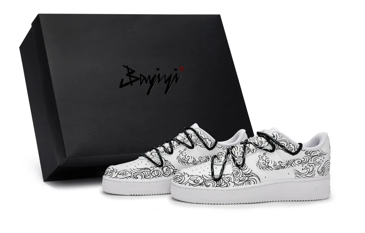 Nike Air Force 1 Low top Skateboard Shoes Unisex Black White
