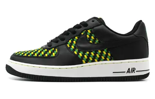 Nike Air Force 1 Low Premium Woven Black Green Yellow