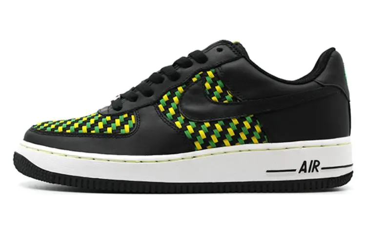 Nike Air Force 1 Low Premium Woven Black Green Yellow