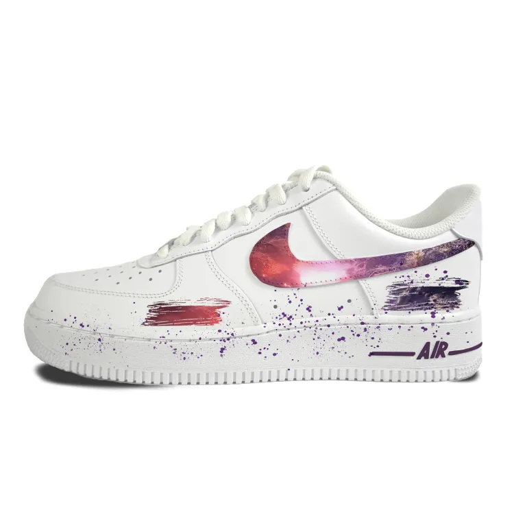 Nike Air Force 1 Cow Leather Abrasion Resistant Low top Skateboard Shoes Unisex White