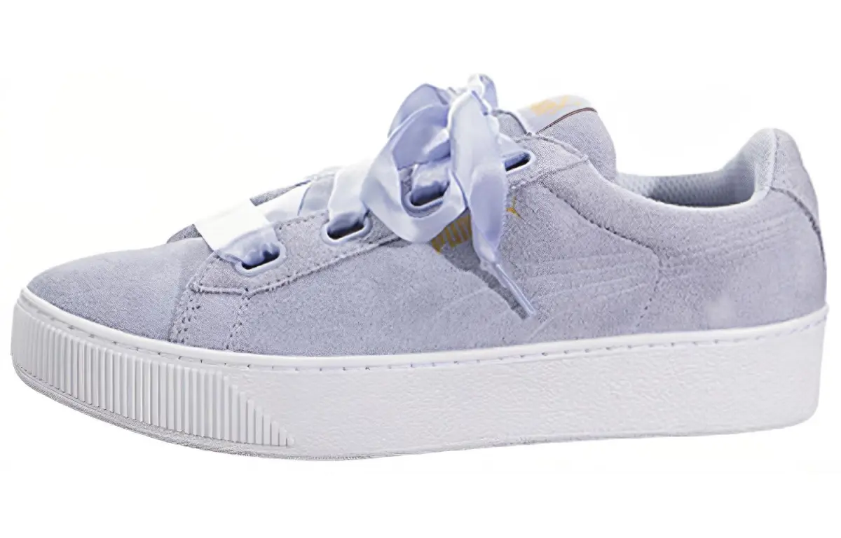PUMA Platform Ribbon Low top Skateboard Shoes Women's Light Purple