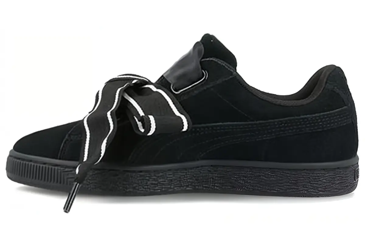 PUMA Suede Heart Satin New Authentic Black Women's
