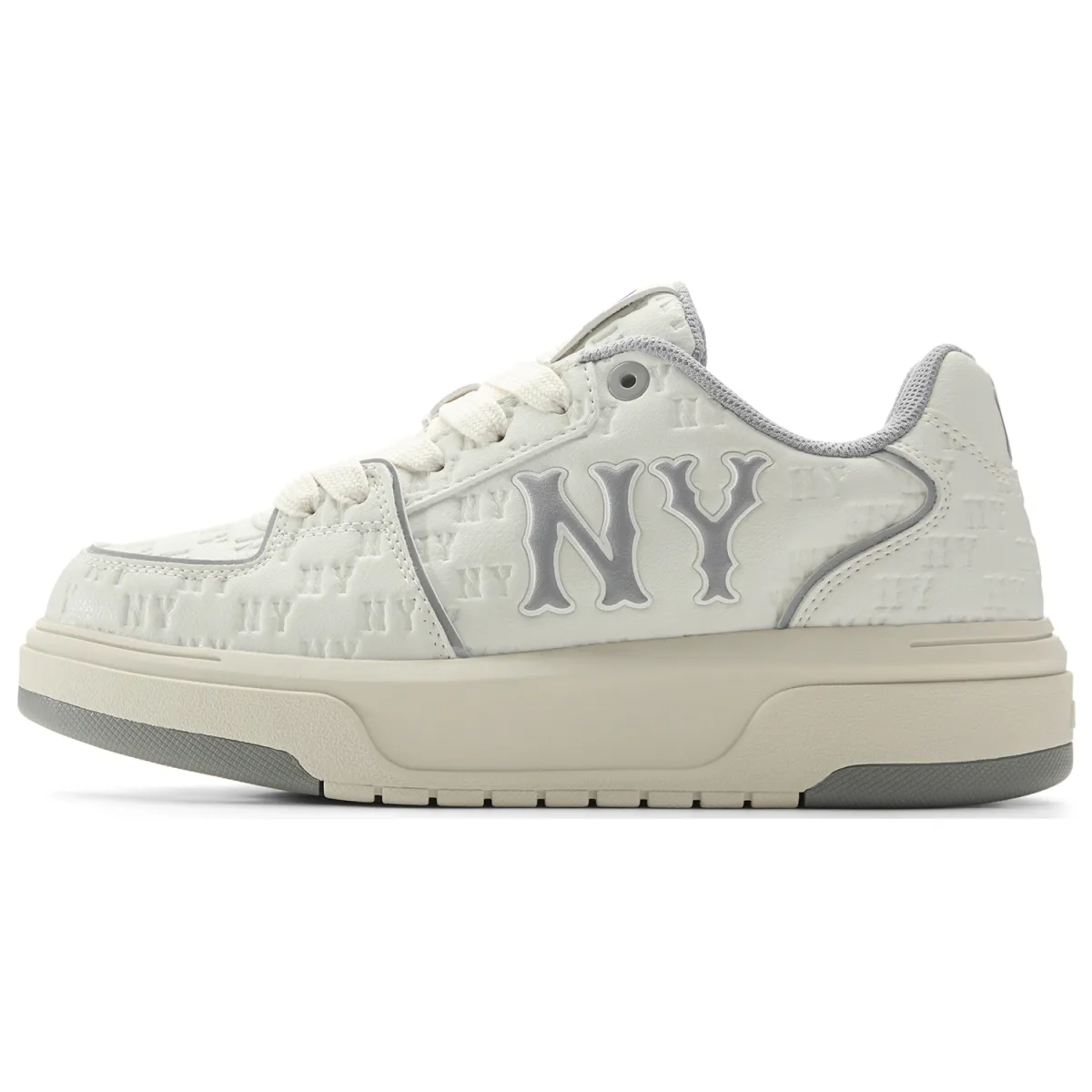 MLB New York Yankees Synthetic Leather Low top Skateboard Shoes Unisex Beige