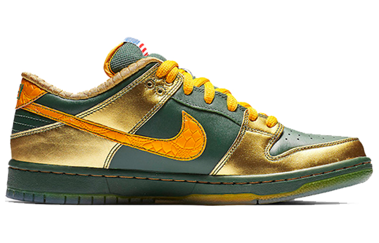 Кроссовки Nike Dunk SB Pro Low Doernbecher (зелено-желтые) — фото 2