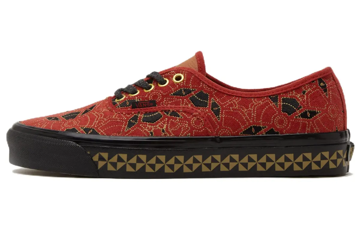 Size? x Vans Authentic Haunted Hotel Low top Skateboard Shoes Unisex Black Red