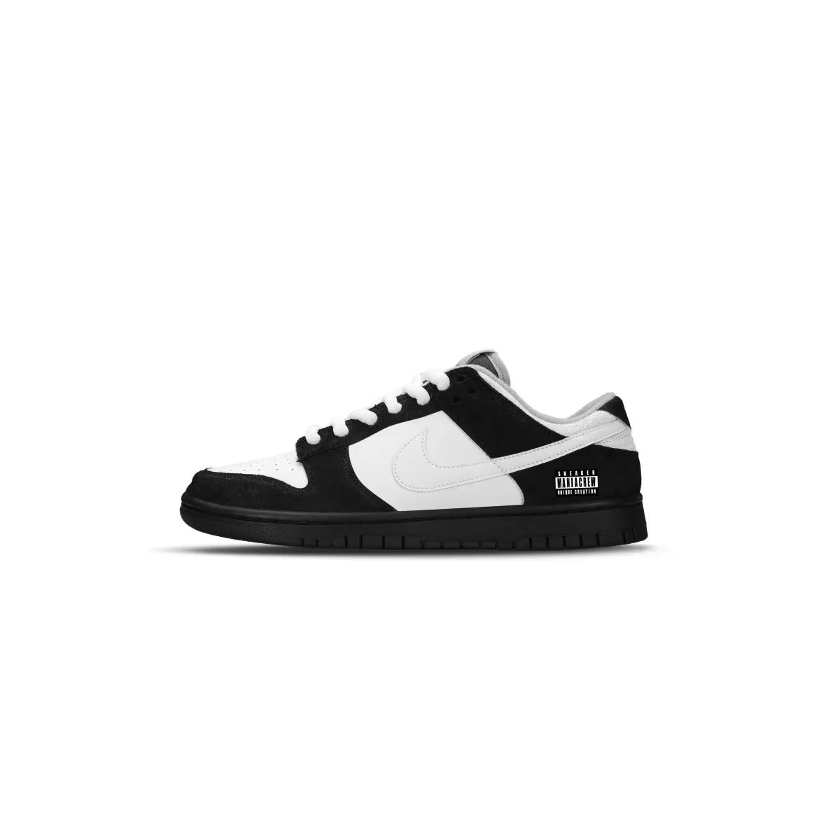 Nike Dunk Abrasion Resistant Low top Skateboard Shoes Unisex Black White