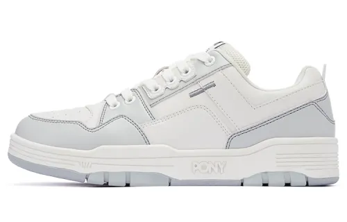 Pony Textile, Synthetic Leather Low top Skateboard Shoes Unisex Gray