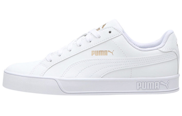Кеды PUMA Smash Classic (бело-золотые)
