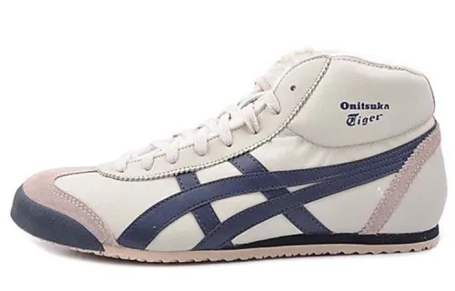 Onitsuka Tiger Mexico Mid Runner Skateboard Shoes Unisex Mid Top Ecru/Blue