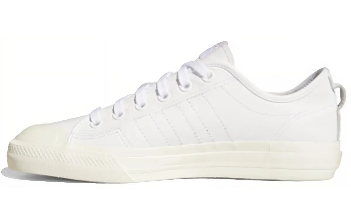 Adidas Originals NIZZA Synthetic Leather Breathable Low top Skateboard Shoes Unisex Ecru
