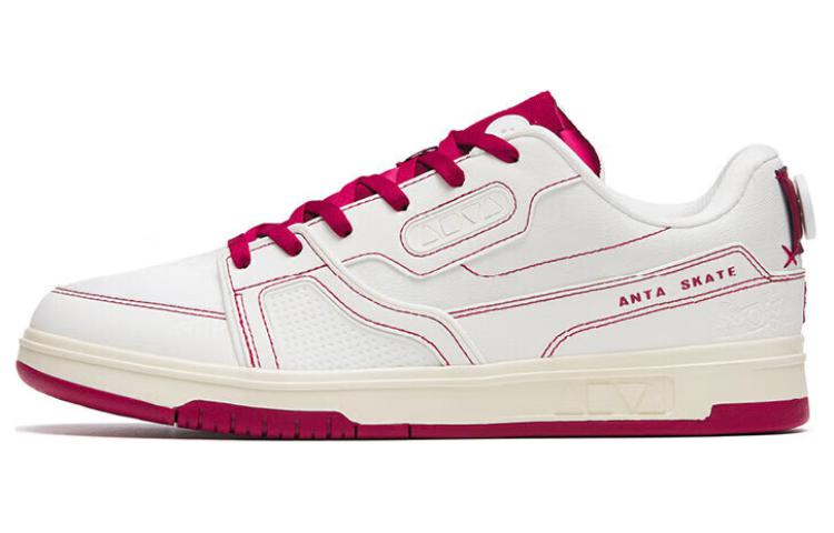 Anta AOYU Cushioning, Wear Resistant Low top Skateboard Shoes Men's White Red