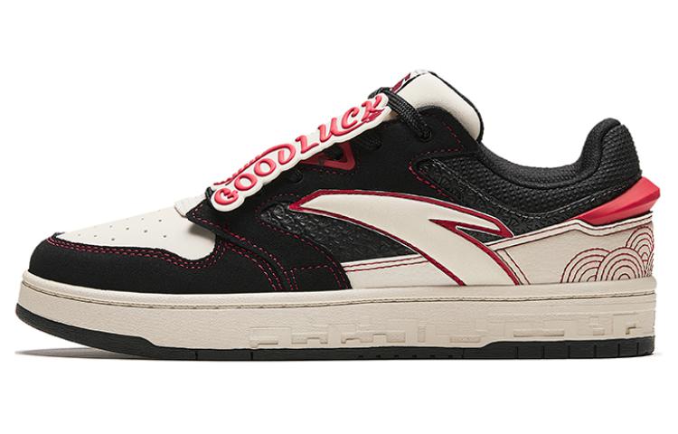 Anta Street Naughty Slip Resistant Abrasion Resistant Low top Skateboard Shoes Women's White Black Red