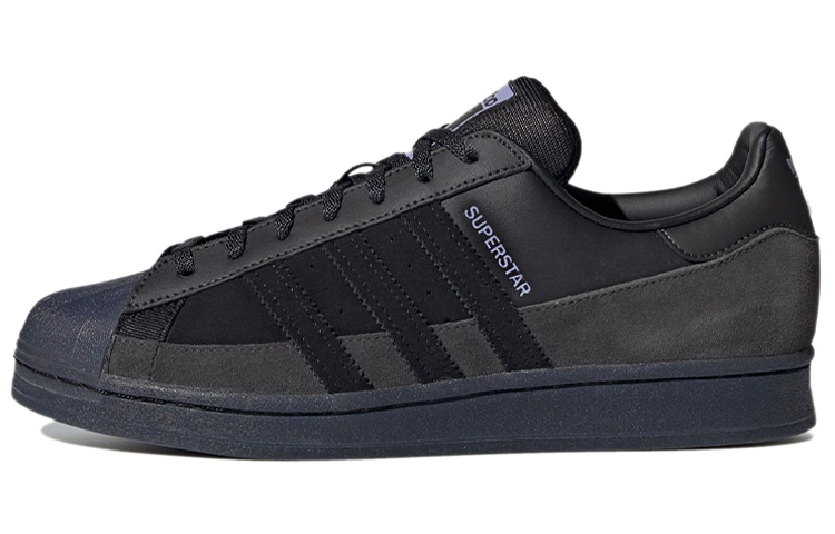Кеды adidas originals SUPERSTAR (черно-серо-синие) — фото 1