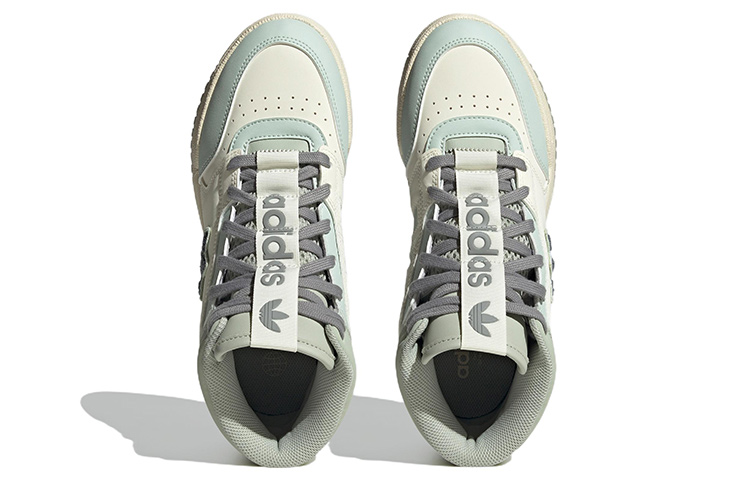 Женские кроссовки adidas originals Drop Step XL (белые со светло-зеленым и темно-зеленым) — Белый / светло-зелёный / тёмно-зелёный — фото 5