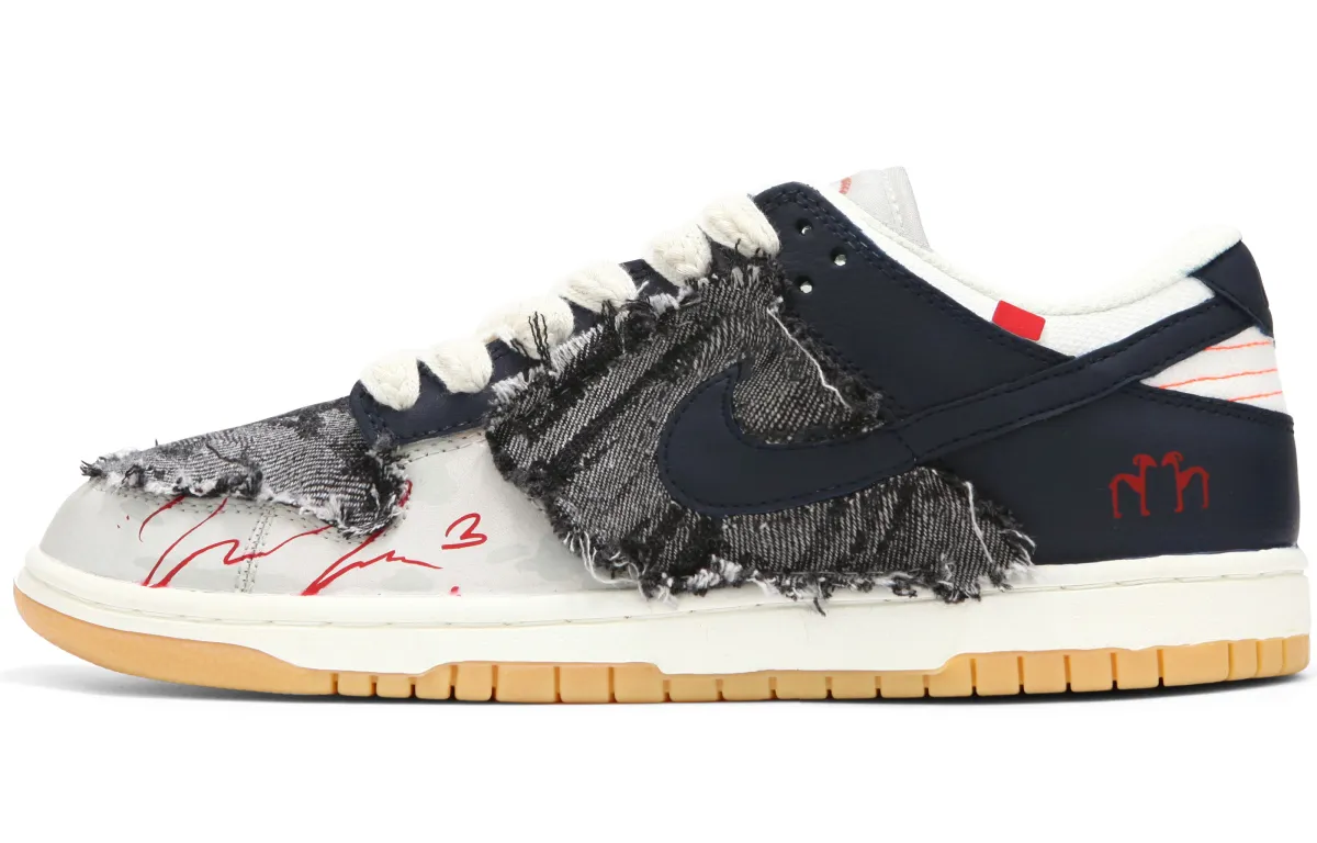 Nike Dunk Low top Skateboard Shoes Unisex Black Gray Blue
