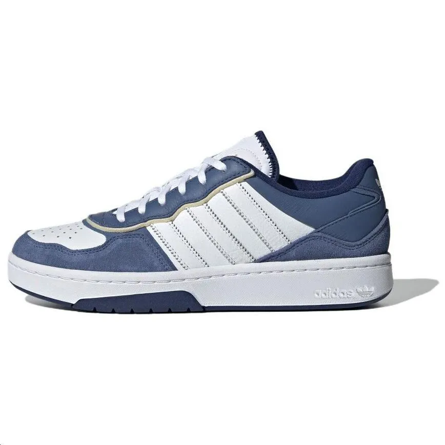 Adidas Originals Courtic Slip Resistant Abrasion Resistant Low top Skateboard Shoes Unisex White Blue