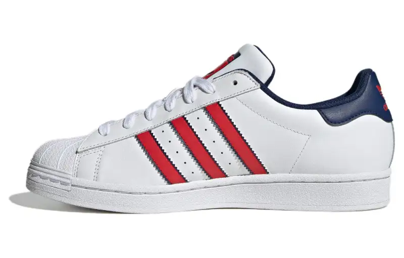 Superstar Adidas Originals 'White Scarlet Dark Blue'