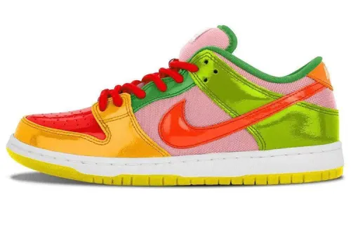 Jarritos x Nike SB Dunk Low Slip Resistant Abrasion Resistant Low top Skateboard Shoes Men's Pink Yellow Green