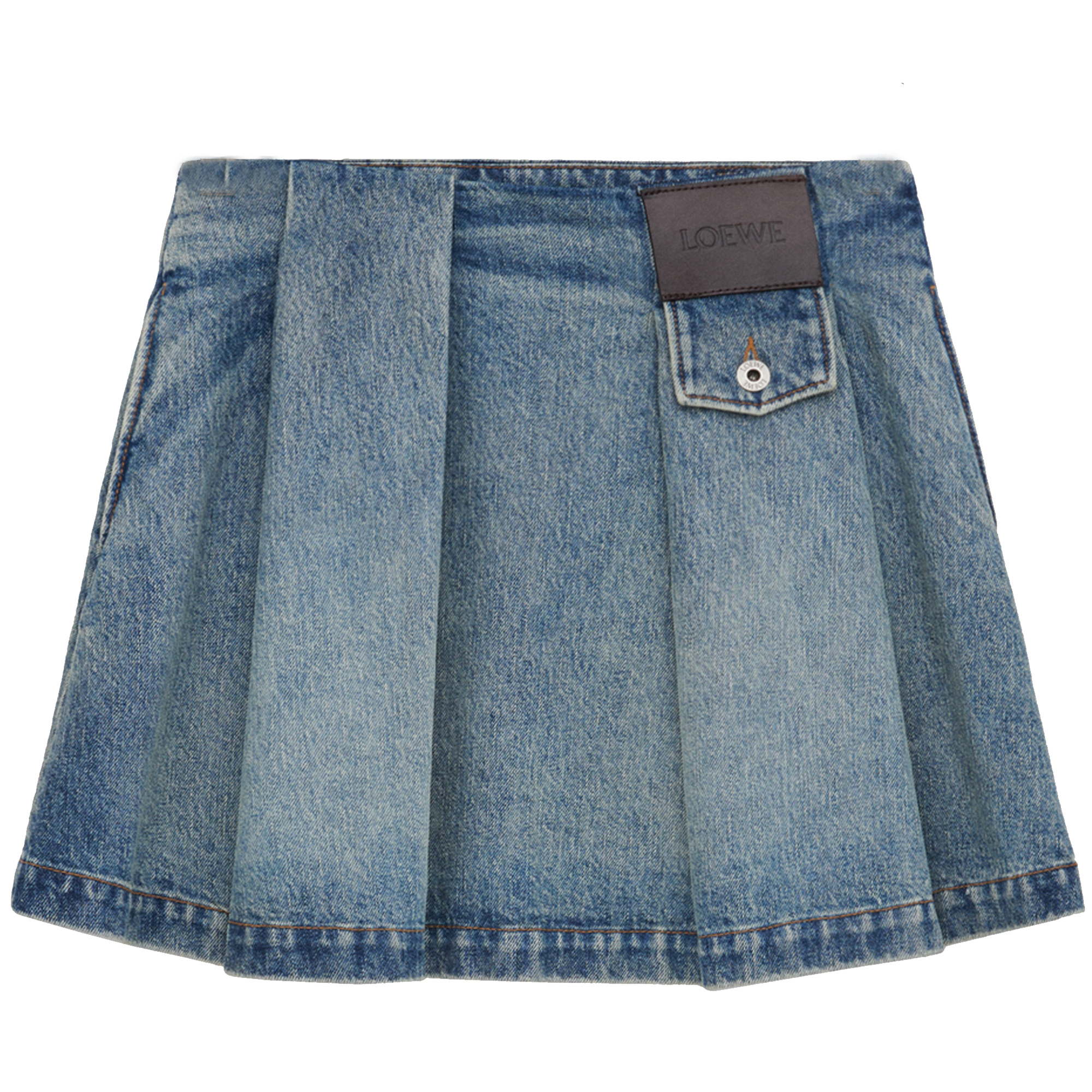 Женская юбка LOEWE Denim Mini Skirt (синяя)