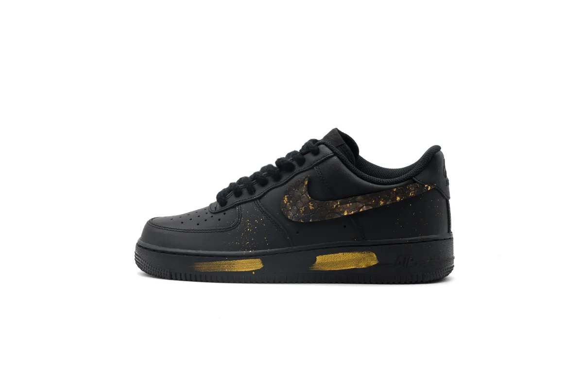 Nike Air Force 1 Cushioning, Wear Resistant Low top Skateboard Shoes Unisex Black