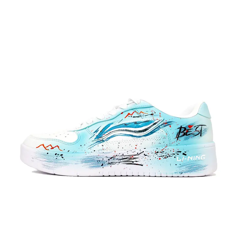 Li Ning Floating Boat Synthetic Leather Slip Resistant Abrasion Resistant Slip Resistant Abrasion Resistant Low top
