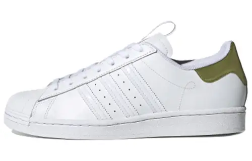 Adidas originals Superstar series shell toe retro casual low-top sneakers same style for men and women white green