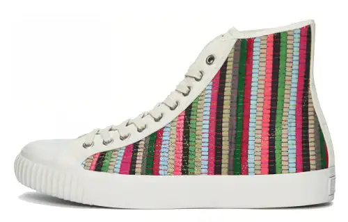 Onitsuka Tiger Basketball Mt Non slip Lightweight High top Skateboard Shoes Unisex Multicolor Vertical Stripes
