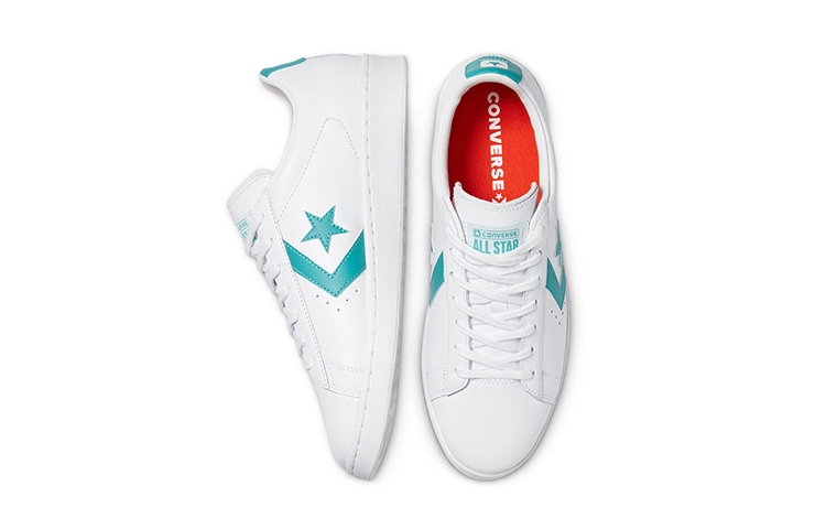 Кеды Converse Cons Pro Leather Low Top (бело-синий) — Белый / синий — фото 4