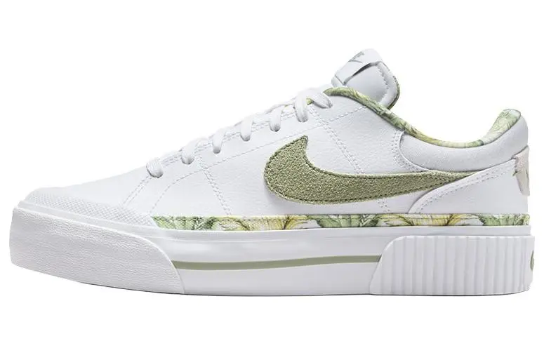 Nike Court Legacy Abrasion Resistant Low top Skateboard Shoes Women's White