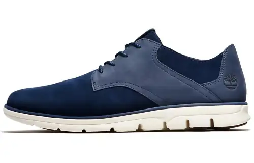 Timberland Bradstreet Cow Leather Slip Resistant Low top Skateboard Shoes Men's Marine Blue