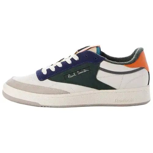 Paul Smith x Reebok CLUB C 85 VINTAGE Low top Skateboard Shoes Men's White Green Gray