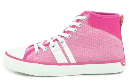Li Ning Skateboard Shoes Women's High Top Pink/White