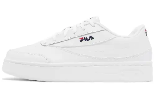 FILA Abrasion Resistant Height Increasing Low top Skateboard Shoes Unisex White