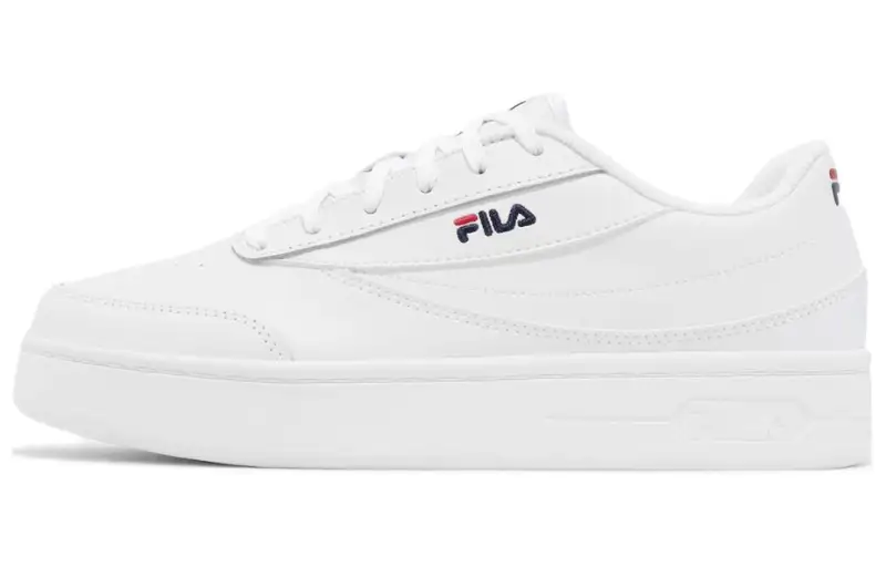 FILA Abrasion Resistant Height Increasing Low top Skateboard Shoes Unisex White