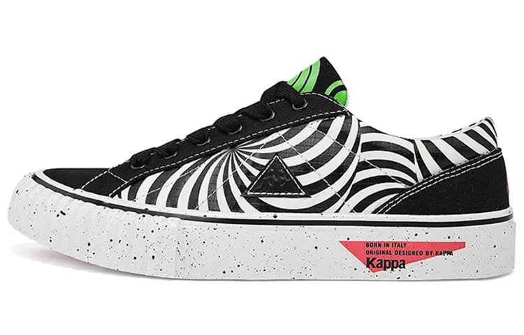 Kappa Skateboard Shoes Unisex Low Top Black