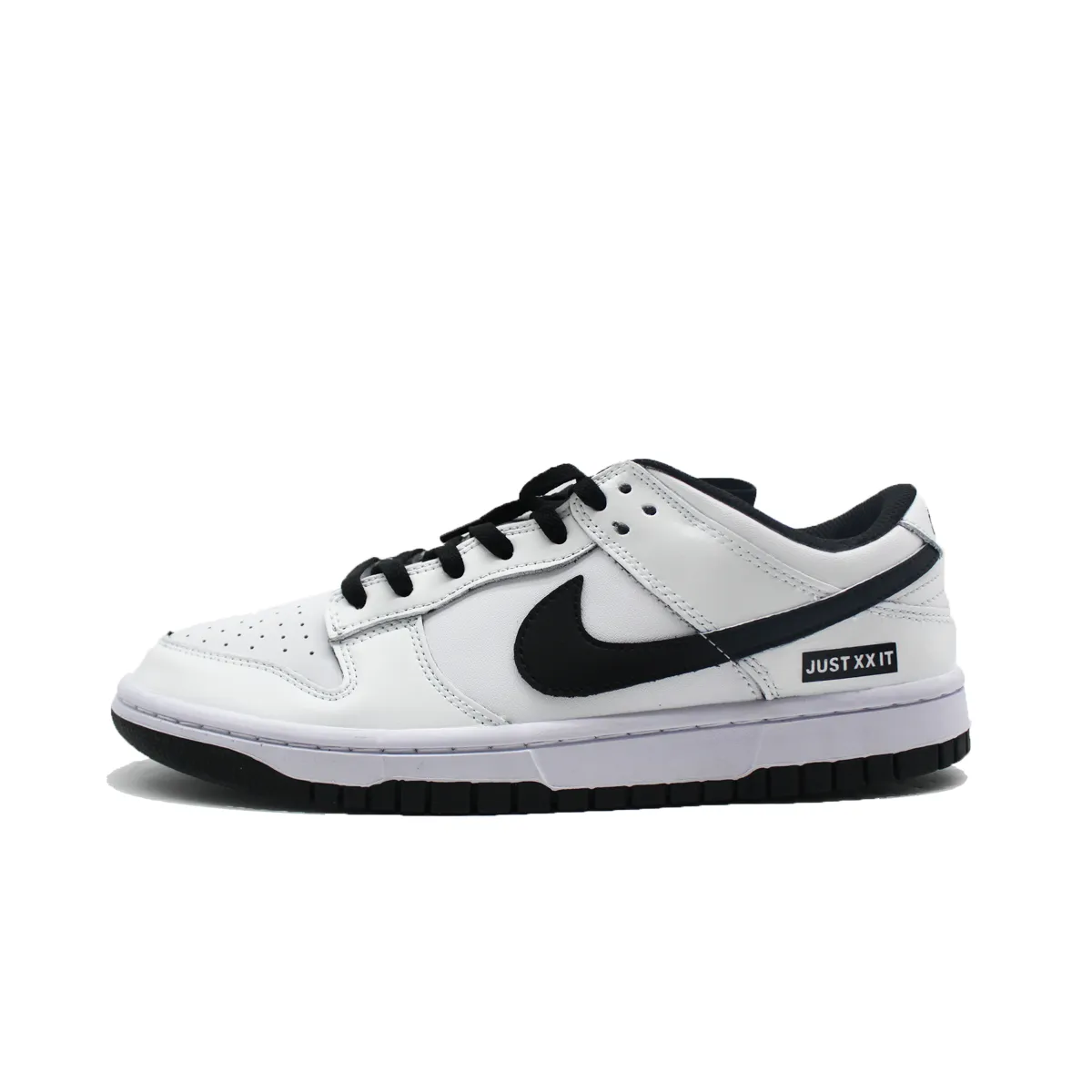 Nike Dunk Black White Leather Trendy Abrasion Resistant Breathable Support Height Increasing