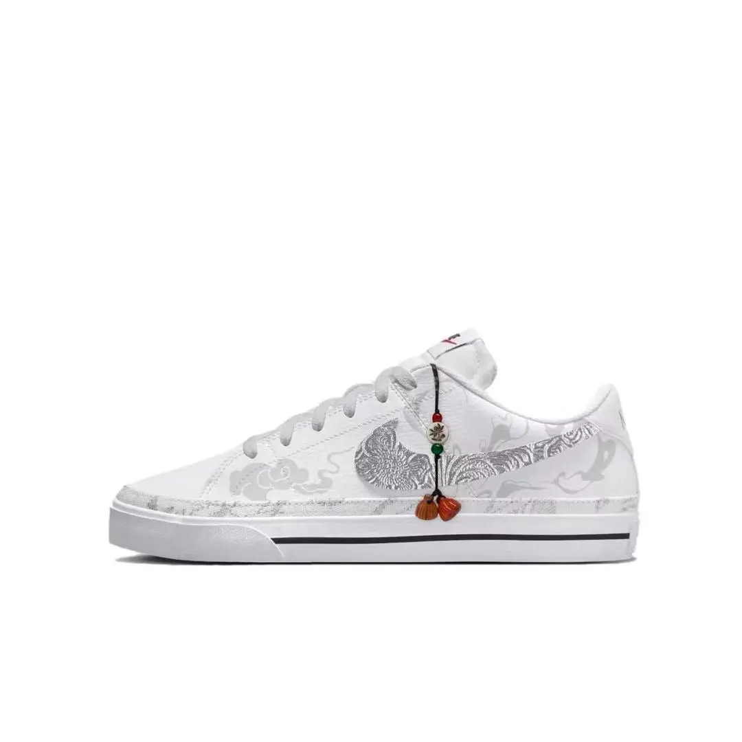 Nike Court Legacy Skate Shoes Unisex Low-top White Silver Gray