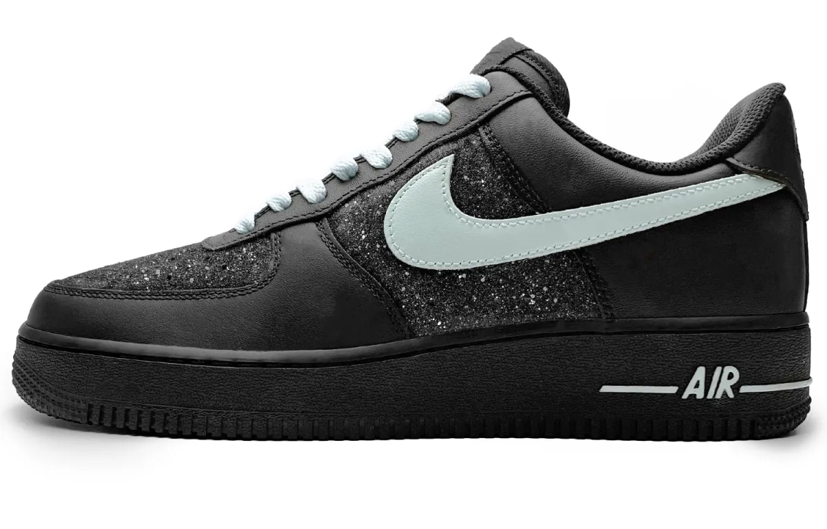 Nike Air Force 1 Outdoor Outfit Slip Resistant Abrasion Resistant Low top Skateboard Shoes Unisex Black Green