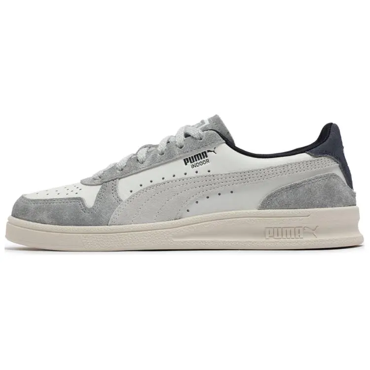 PUMA RETRO Abrasion Resistant Low top Skateboard Shoes Unisex White Gray Blue