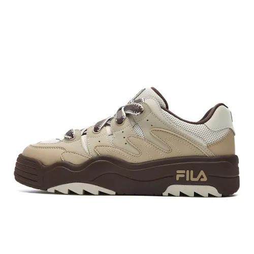 FILA Rosetta Height Increasing, Breathable, And Abrasion Resistant, Lightweight Low top Skateboard Shoes Women's Brown