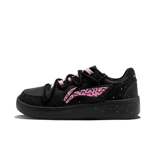 Li Ning Sycee V3 Lightweight And Breathable Low top Skateboard Shoes Men's Black Pink