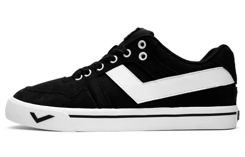 Pony Atop Coverage Abrasion Resistant Low top Skateboard Shoes Unisex Black